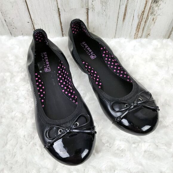 Sperry Elise Bow Ballet Flats Black Size 4 - Picture 1 of 8